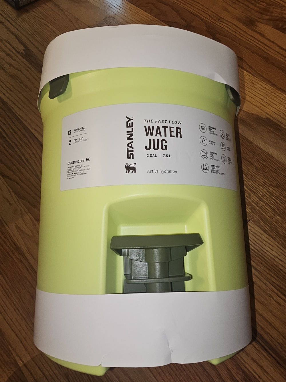 Stanley Bright Lime & Aqua 2 Gallon Water Jug - Picture 2 of 6